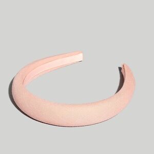 NWOT Madewell puffy linen headband pale oyster pink
